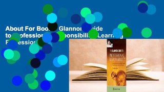 About For Books  Glannon Guide to Professional Responsibility: Learning Professional