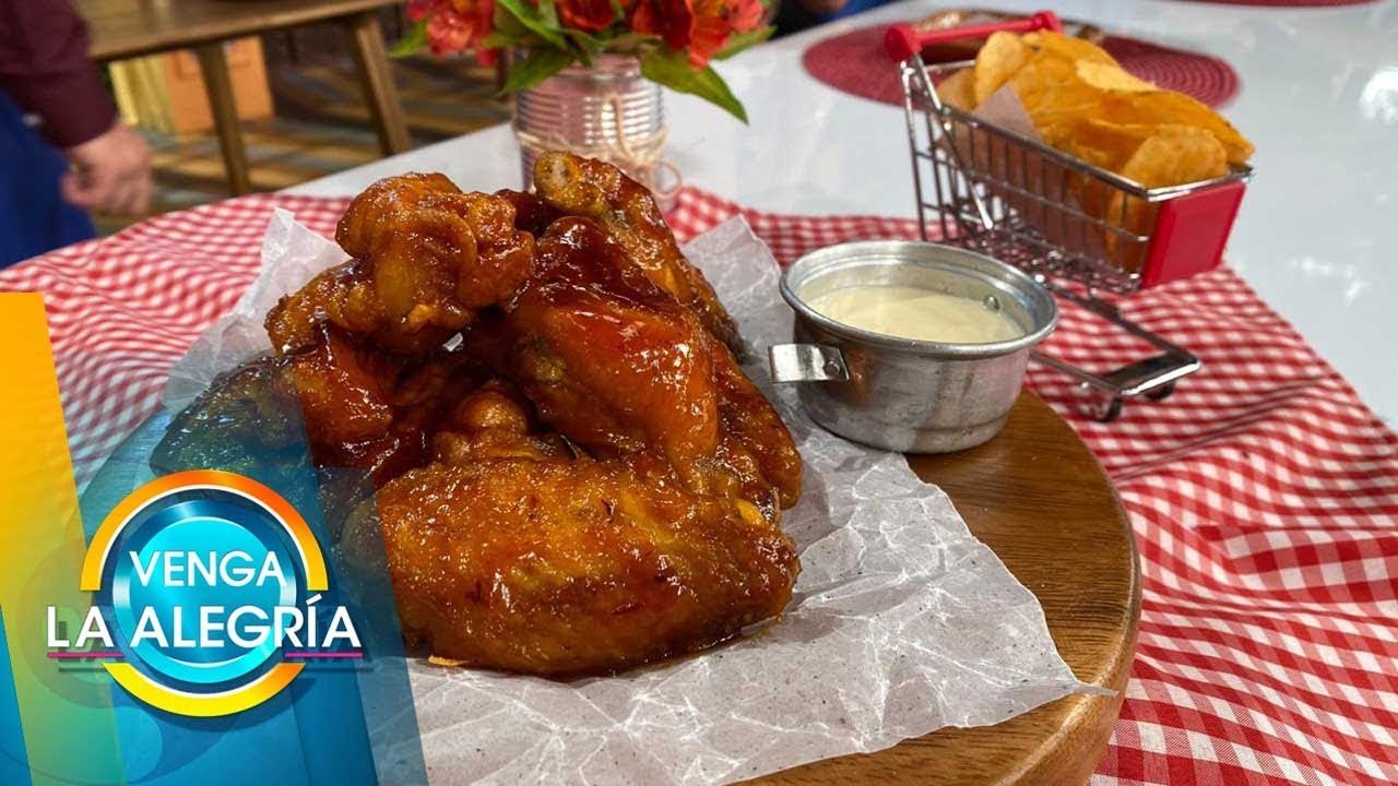 ¡La receta perfecta para este fin! ¡Alitas con salsa de piloncillo enchipotlado! | Venga La Alegría