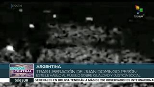 Argentinos recuerdan movilización histórica en apoyo a Juan Perón