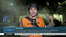 Continúan protestas en Cataluña contra condenas a independentistas