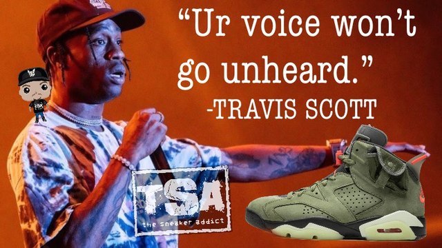 Travis Scott Responds To Upset Fans Missing Out On Air Jordan 6 Cactus Jack Olive Retro Sneakers