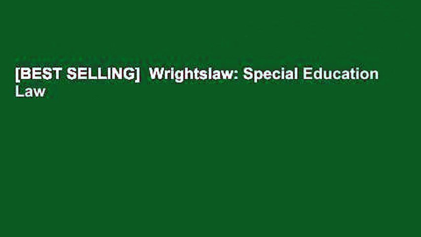[BEST SELLING]  Wrightslaw: Special Education Law