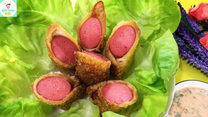 BÁNH MÌ SANDWICH CUỘN XÚC XÍCH CHIÊN GIÒN - Bếp Của Vợ