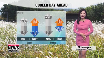 Chilly day ahead for Tuesday, rain on Jeju and east coast