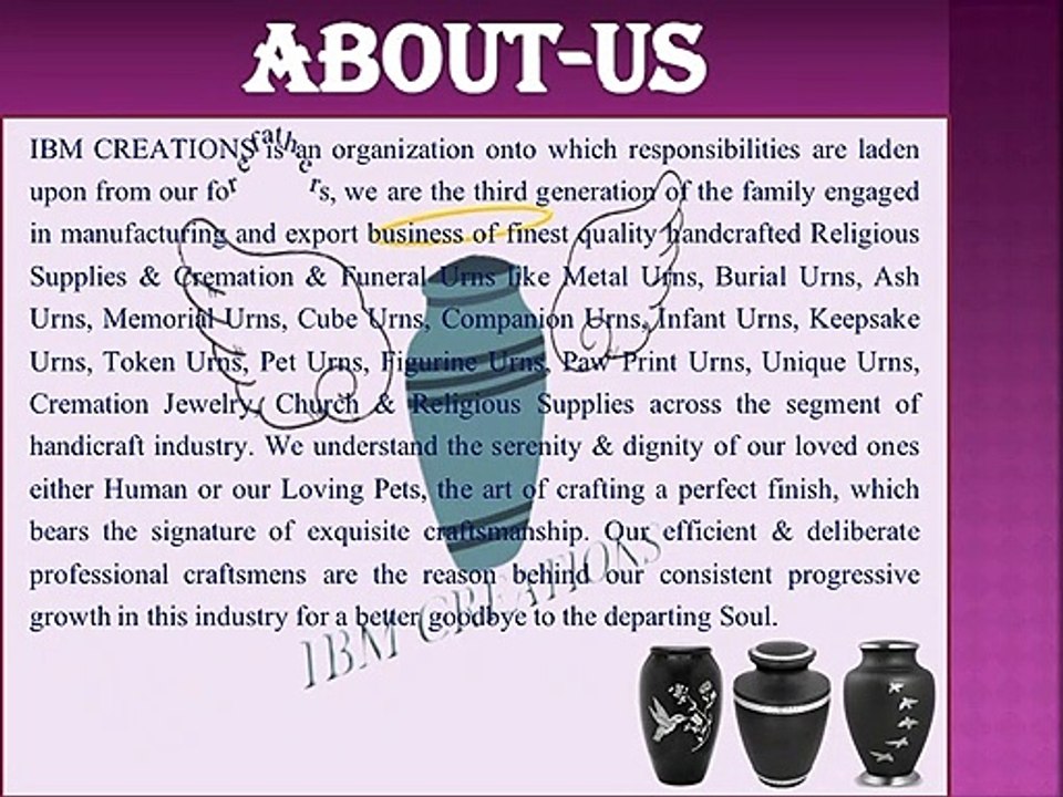 funeral urns supplier