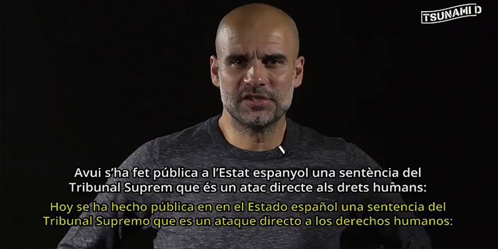 Pep Guardiola, nuevo portavoz de los violentos CDR: La sentencia del 'procés' es un ataque a los derechos humanos