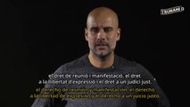 Pep Guardiola pone voz al comunicado de Tsunami Democràtic