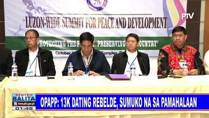 OPAPP: 13-K dating rebelde, sumuko na sa pamahalaan