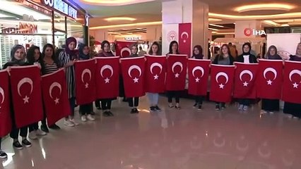 KYK Öğrencilerinden Barış Pınarı Harekatı’na Bayraklı Destek