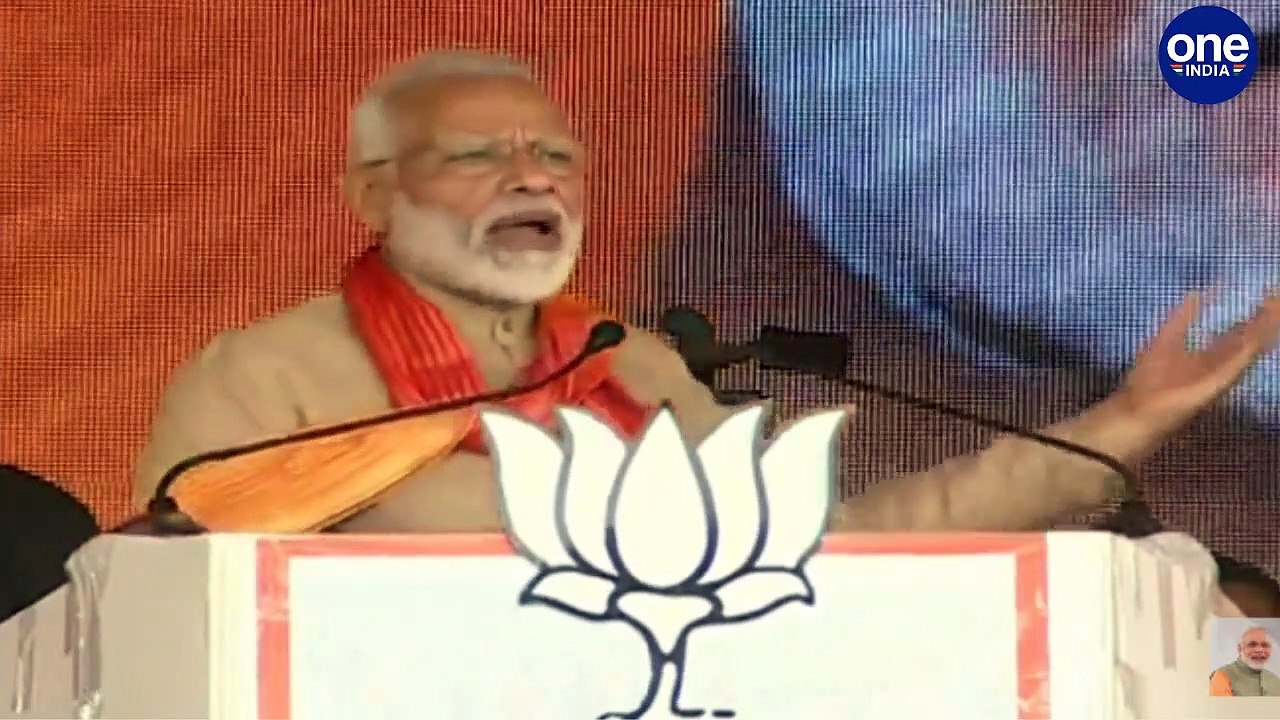 PM Narendra Modi addresses a public meeting in Thanesar, Haryana