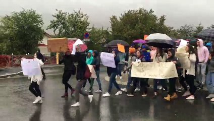 Manifestation au ski du pôle espoir du lycée du mont Blanc