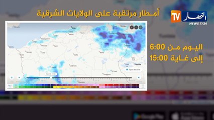 رياح قوية على المناطق الساحلية ومعتدلة نسبيا بالجنوب