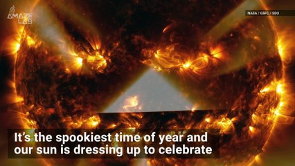 Spooky Shot of the Sun Channeling its Inner Jack-o’-Lantern