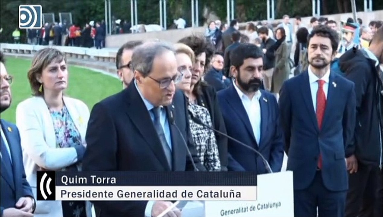 Quim Torra y Pere Aragonès alientan los disturbios en el homenaje a Lluís Companys