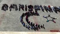 Öğrencilerden Barış Pınarı Harekatına ay yıldızlı destek