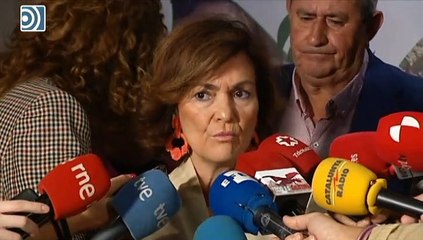 Carmen Calvo asegura que el Gobierno es "parte importante" de la "solución" en Cataluña
