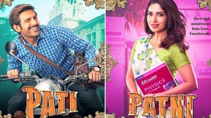 Kartik Aryan and Bhumi Pednekar's First Look of Movie Pati Patni Aur Woh Out