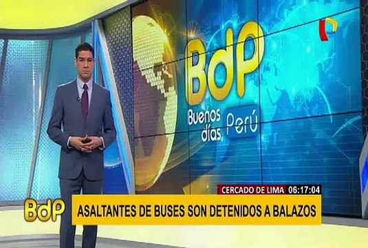 Cercado de Lima: Policía enfrenta a delincuentes y frustra asalto a bus