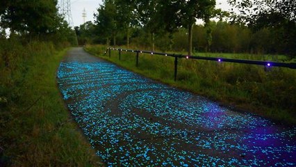 Innovative Städte: Dieser Radweg leuchtet in der Nacht