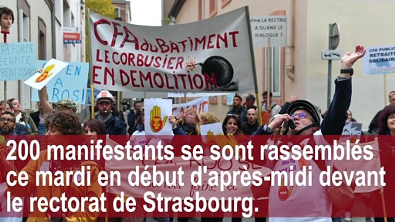 200 manifestants à Strasbourg pour défendre la spécificité des 15 CFA publics d'Alsace