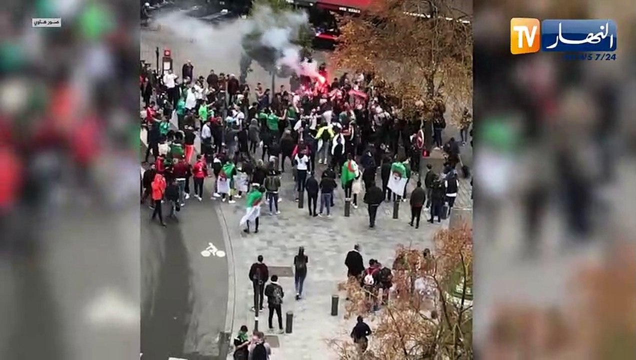 شاهد ..أنصار الخضر في ليل "دارو حالة " قبل مواجهة كولومبيا