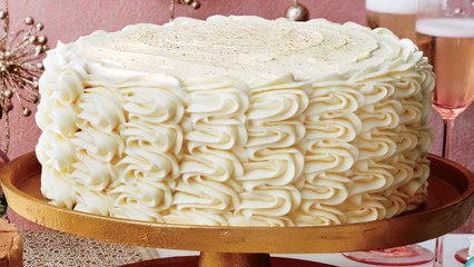Eggnog Spice Cake with Bourbon Custard Filling and Eggnog Buttercream Recipe