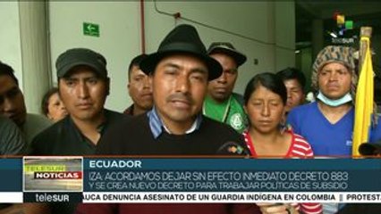 Iza: acordamos dejar sin efecto inmediato el decreto 883