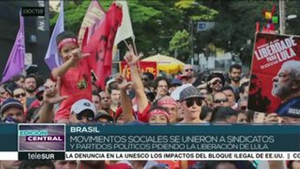 Brasil: multitudinaria marcha en Sao Paulo por la liberación de Lula