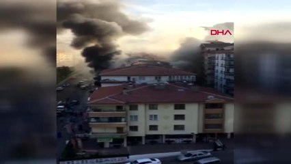 Ankara'da yangında iş yeri ve 3 daire kullanılamaz hale geldi