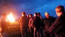 Void-Vacon (55) : opération feu des agriculteurs des JA et de la FDSEA Meuse