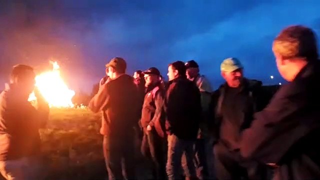 Void-Vacon (55) : opération feu des agriculteurs des JA et de la FDSEA Meuse