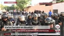 Desalojo deja varios heridos en Álvaro Obregón