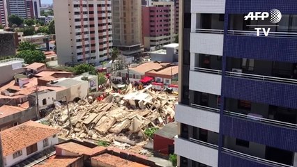 Al menos un muerto y tres heridos en derrumbe de edificio en Brasil