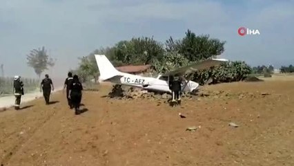 Antalya'da eğitim uçağı yoldan çıktı