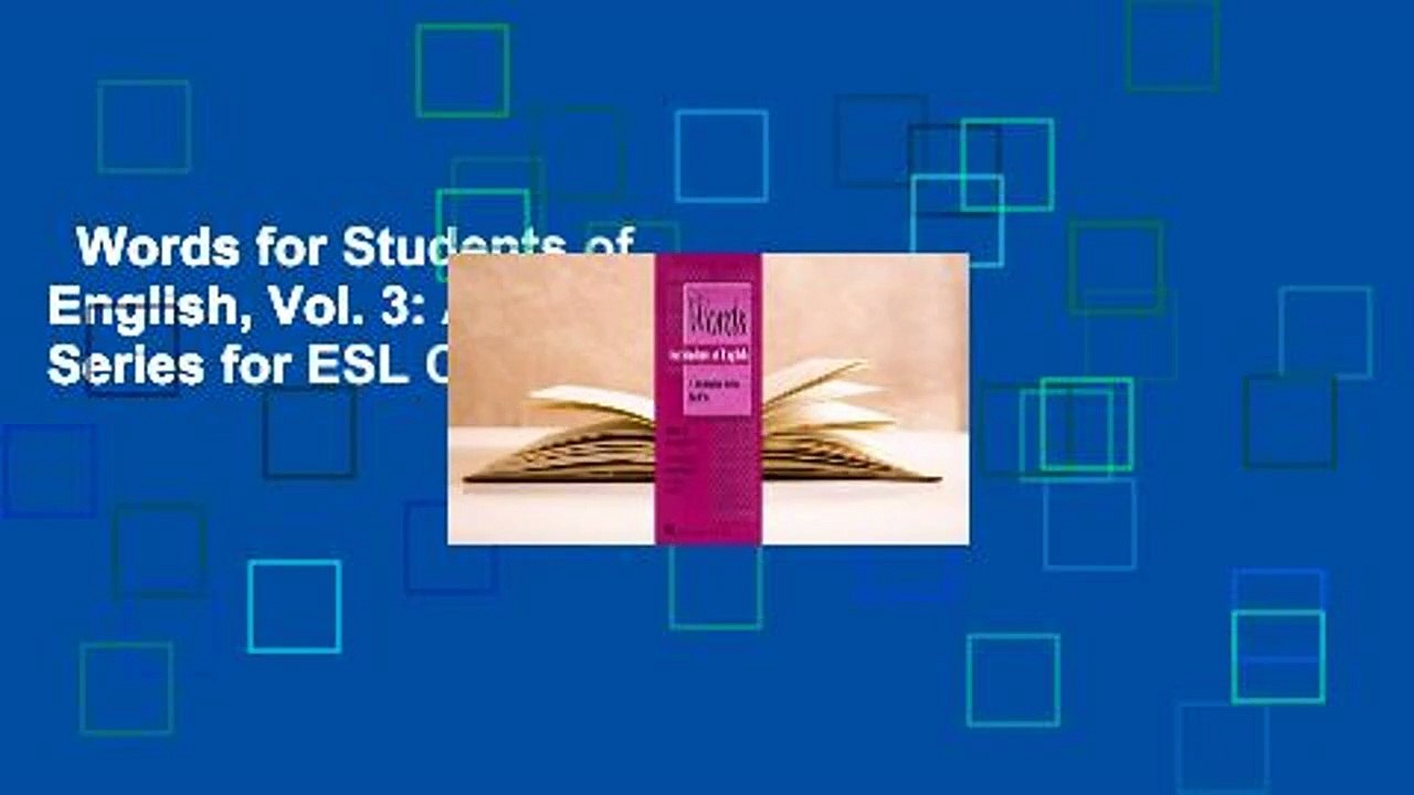 Words for Students of English, Vol. 3: A Vocabulary Series for ESL Complete