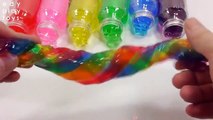 Learn Colors Slime Toys Lego Gummy DIY Rainbow Slime Jelly Bottle Mix