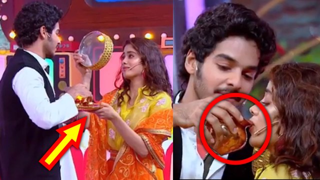 Janhvi Kapoor Ishaan Khattar CELEBRATE Karva Chauth In Bollywood STYLE