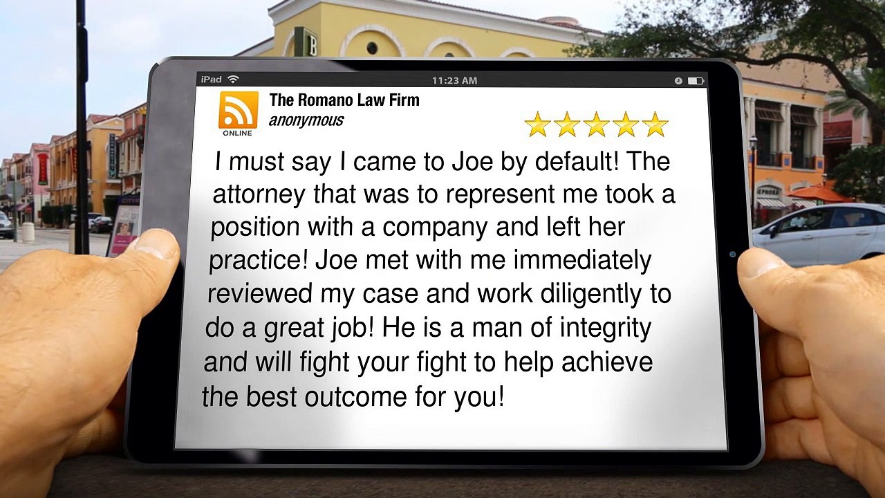 The Romano Law Firm Cleveland Impressive 5 Star Review by anonymous (216) 621-7777