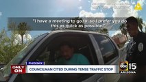 Phoenix councilman cited during tense traffic stop