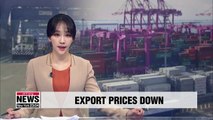 S. Korea's export prices fall on-month and on-year in September: BOK