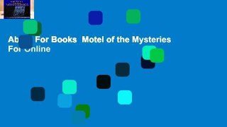 About For Books  Motel of the Mysteries  For Online