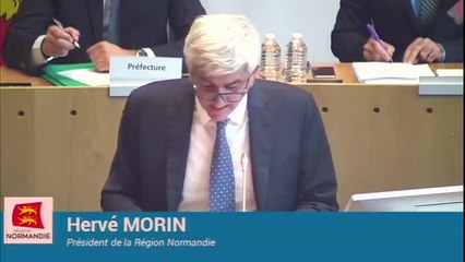 Hervé Morin et le Préfet, Lubrizol à la plénière de la Région Normandie 14-10-2019