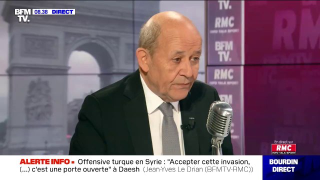 Jean-Yves Le Drian: À l'heure actuelle , les camps dans lesquels sont prisonniers des jihadistes sont toujours tenus par les kurdes