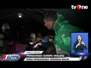 Hujan Deras, Tenda Pengungsian di Ambon Terendam Banjir