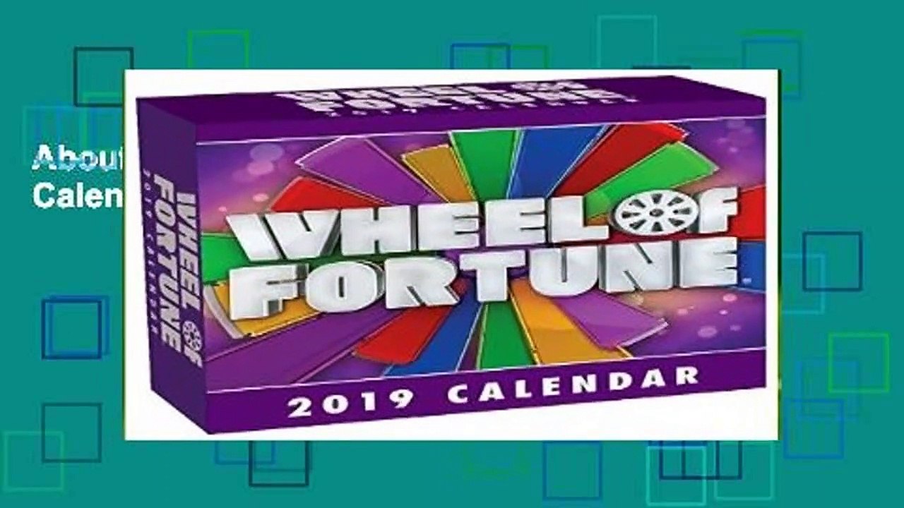 About For Books  Wheel of Fortune 2019 Calendar  For Online