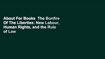 About For Books  The Bonfire Of The Liberties: New Labour, Human Rights, and the Rule of Law