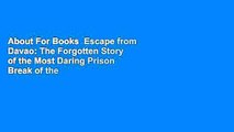 About For Books  Escape from Davao: The Forgotten Story of the Most Daring Prison Break of the