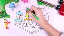 Dibuja a Pocoyo, Pato y Elly haciendo un picnic  Juguetes en español