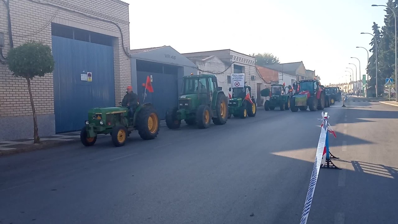 Agricultores reivindican en una tractorada que las cabras no se coman sus cultivos
