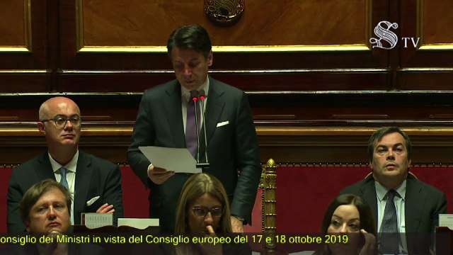 Consiglio europeo, le comunicazioni del Presidente Conte al Senato (16.10.19)